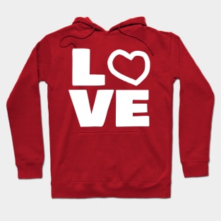 Love Heart Typography for Valentines Day Hoodie